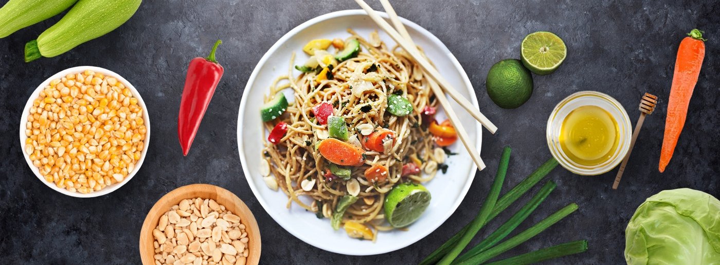 Noodles με Λαχανικά και Σως Σόγιας