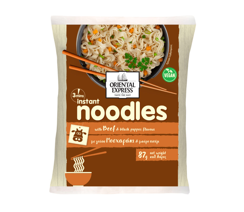 noodles, beef, instant noodles, nountls se 3 lepta, oriental express, flavour factory, νουντλς σε τρια λεπτα, ινσταντ νουντλς, ασιατικο φαγητο, νουντλς με μοσχαρι