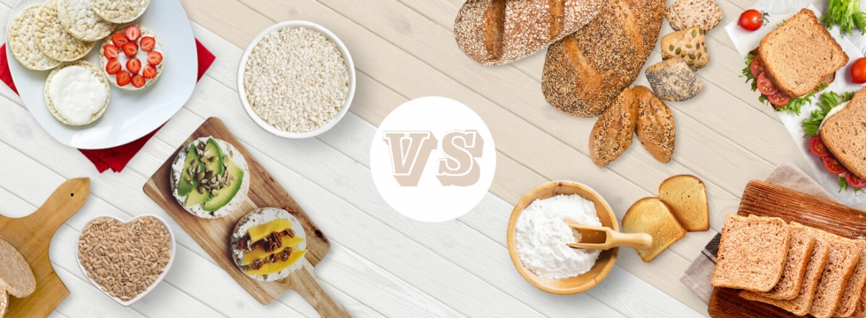 Ρυζογκοφρέτες VS παράγωγα ψωμιού