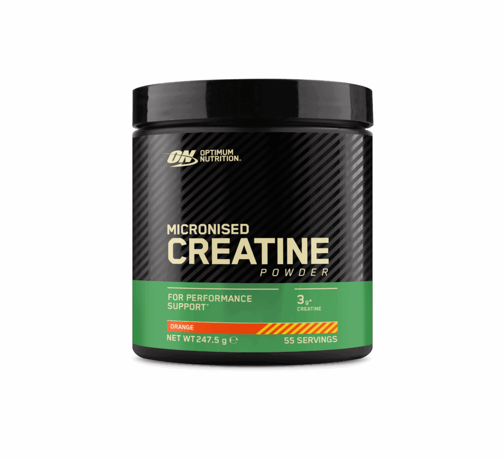 Optimum Nutrition micronised creatine πορτοκάλι ON κρεατίνη με γεύση πορτοκάλι micronised creatine powder 247.5g κρεατίνη για αντοχή και δύναμη Optimum Nutrition κρεατίνη με γεύση πορτοκάλι.