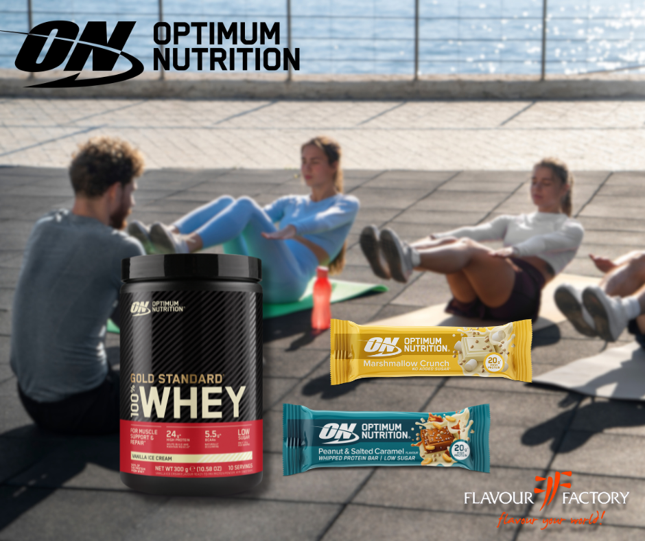 optimum nutrition, flavour factory, new synergasia, nea sinergasia, protein, proteini, fitness, preworkout, protein bars, mpares proteinis, μπαρεσ πρωτεινησ, πρωτεινη